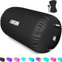 AWSUM Air Roller Gymnastics Barrel Inflatable Tumbling Mat Back Handspring Trainer for Octagon Mat Gym Home Gymnastics Equipment 1PCSNo Electric Pump ((L)39.4"x(Diam)19.7"-No pump, Black)