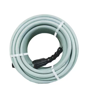 1/4 in. x 50 ft. 3000 PSI Rubber Pressure Washer Hose, Non-Marking with M22 Fittings