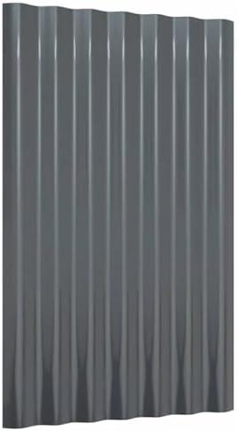 vidaXL Roof Panels 1 pcs Galvanized Steel Anthracite 23.6" x14.2