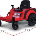 Kid Trax 12V Zero Turn Lawn Mower Jr. Ride on Toy - Riding Lawn Mower, Outdoor Toys, Kids Electric Car, Tractor Toy, Dual Handle, Twist and Turn, Speed to 2.5 MPH, Max Weight of 66lbs, Age 2-5, Red, Junior