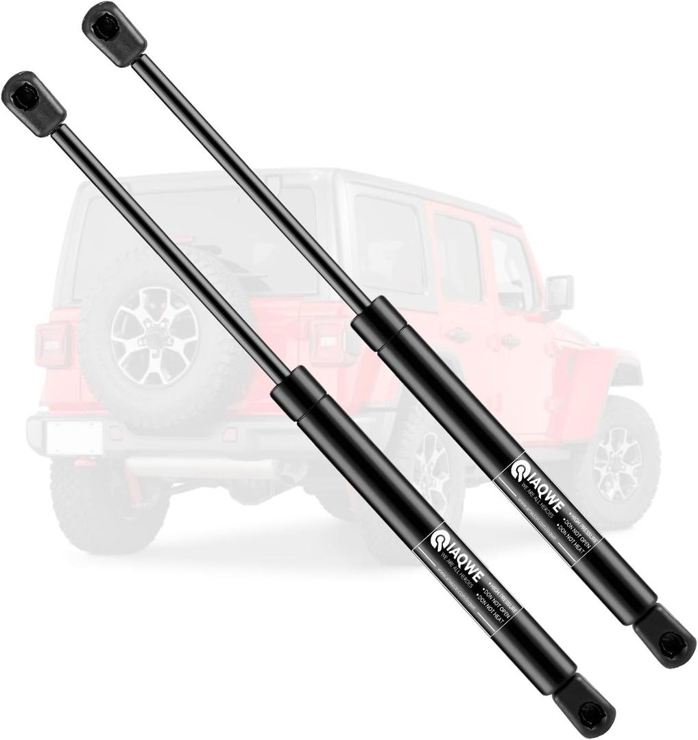 IAQWE 4249 Rear Window Glass Struts for Jeep Wrangler 1997-2006, SG214012 Back Window Lift Supports Shocks for Hardtop Models (Base, Sport, Sahara, Rubicon, X, SE & Anniversary), 2 Pcs