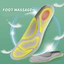 3 x Cloud Insoles for Men Women - Ultra-Soft Memory Foam Insoles - Arch Support Shoe Inserts for Running Walking - Breathable Shock-Absorbing Sports Insole (Gray-Green, Men 5-6/Women 6-7)