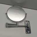 BTremary 8 Wall Mounted Magnifying Makeup Mirror 1X/7X Wall Mount Mirror Swing Arm Two-Sided 360 Swivel Bathroom Shaving Mirror for Men and Women in Hotel/Home, Chrome
