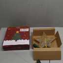 11'' Star Tree Topper, Glitter Christmas Tree Top with 10 Lights, Xmas Tree Decoration (Gold)