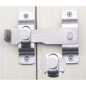 Barn Door Latch Sliding Lock Stainless Steel, Barns Doors Hasp Lock for Window Cabinet Garage and Shed Flip Gate Latches Latch Safety Barrel Bolt