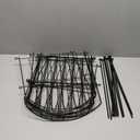 Decorative Garden Fence 17in x10ft, 10 Pack Rustproof Metal No Dig Fence Animal Barrier for Dog, Arched Flower Bed Edging Ornamental Wire Border Panel Fencing for Yard Patio Outdoor Decor (Black)