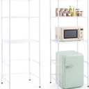 Briwooody 3-Tier Detachable Mini Fridge Stand Shelf with Storage, 64.8 x 24 x 18 inches