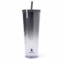 Manna™ Axel™ Plastic Tumbler & Straw Set - Gray, 24 Oz