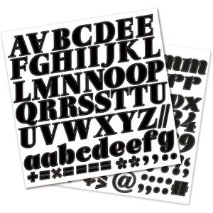 3 x 1040 Pieces 16 Sheets Alphabet and Number Stickers, 1" Self-Adhesive Vinyl Decals for Mailbox, House Number, Address Sign, Classroom, Business Use (1 Inch - Black) 3 x 1040 Pieces 16 Sheets Alphabet and Number Stickers, 1" Self-Adhesive Vinyl Decals for Mailbox, House Number, Address Sign, Classroom, Business Use (1 Inch - Black)