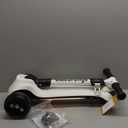 SIMATE Electric Scooter for Kids Ages 3-12, 3 Adjustable Heights, Foldable & LED Display, Thumb Throttle, 5MPH Safe Speed, 60min Riding, Wheel Lights & Headlight & Standpipe lamp & Pedal lights, Gifts (Black)