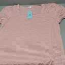 WIHOLL Tops for Women Summer Casual Ruffle Trim Sleeve Square Neck T Shirts,Size XXL