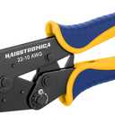 haisstronica Crimping Tool For Heat Shrink Connectors-AWG 22-10 Ratchet Wire Terminal Crimper-Ratcheting Crimper Tools,Insulated Nylon Connectors and Electrical Wire Connectors HS-8327