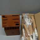 HENCKELS Statement Razor-Sharp 15-Piece White Handle Knife Set with Block, German Engineered Knife Informed by over 100 Years of Mastery (Dark Brown)