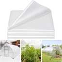 Legigo 10 X 50 Ft Clear Plastic Plant Covers Freeze Protection- 6 Mil Winter Greenhouse Plastic Sheeting for Frost Water Sun Wind Resistant, Plant Vegetable Blanket Covers for Cold Weather Garden Farm