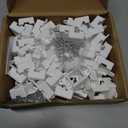 80 Pcs H705 LED Light Mounting Bracket Clip,Waterproof H705 LED Lights Mount Set with 160 Screws,Screw Mounting White Square Light Brackets for Outdoor Installation