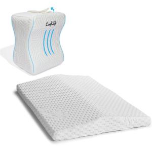 ComfiLife Knee Pillow for Side Sleepers & Sleep Lumbar Support Pillow Bundle – Ultimate Support for Side Sleepers and Back Pain Relief