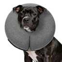 MIDOG Dog Cone Collar for Large Medium Dogs, MD-102-Grey-L-102D-ashgrey