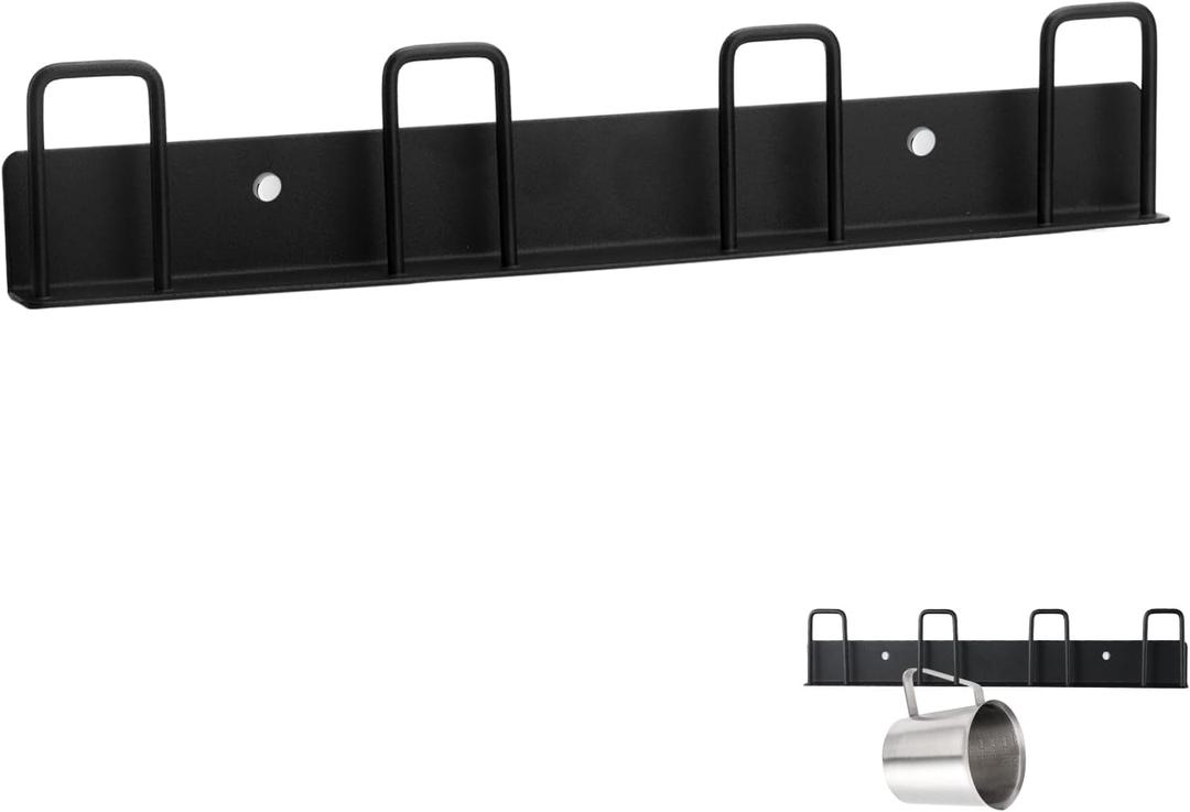 Measuring Cup Organizer - Hanging Rack, Suitable for Kitchen Storage Measuring Cup, Measuring Cups Holder for Space Saving, Wall Mounted Accessory Hanger for Cups, Including Screw