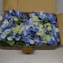 3PCS Blue Silk Hydrangea Artificial FlowersFake Flowers & Faux Floral Bulk Bouquet for Home Decor Bathroom Table Centerpiece Shelf Decorations (Blue)
