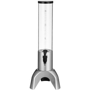 Drink Tower Dispenser Beer Tower,Beverage Dispenser with Spigot, Tabletop Liquor Dispenser for Beer, Margarita, Liquor, Beverage (Silver)