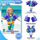 Vvinca Toddler Swim Vest 22-66 lbs, Swim Trainer for Boys Girls with Anti-Chafe Crotch Strap, Floaties for Kids 2-6 Years Old,03-Dinosaurs