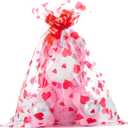 Stuffed Unicorn Animal Love Plush Toy with Hearts and Bow for Valentine,Soft Small 11.8" Sweet Plushie,Gifts for Girls