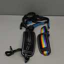 Waist Leash Harness with Soft Cushion for Autism Special Needs ADHD/ASD Children, Hands Free Safety Walking Harness with Light Reflector and 3 Padded Handles, Kids Adjustable Elopement Tether Leash (Rainbow)