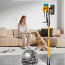 Cordless Vacuum Cleaner, 600W/50KPA, Max 70 Mins Runtime, Self-Standing Vacuum Cleaners for Home, Anti-Tangle Stick Vacuum, Smart Display Vacuum Cordless with 1.8L Cup for Pet Hair/Carpet (Gold)