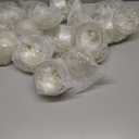 24 Pcs Ribbed Martini Glasses 10 oz Disposable Plastic Vintage Ribbed Coupe Glasses Unbreakable Dessert Parfait Glassware for Wedding Birthday Party Supplies (Gold)