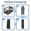 Pamo Babe Portable Playpen Foldable Playard Portable Crib for Baby and Toddlers