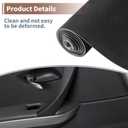 85"L x 60"W Suede Fabric Headliner Interior Trim DIY Roof Repair Replacement with Foam Backing for Car Truck RV SUV Boat Automotive Black