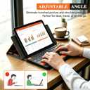 Foldable Keyboard with Backlit, Ultra Light Portable Wireless Keyboard with Adjustable Angle Stand & Leather Case,Compact Travel Bluetooth Keyboard for iPad mini,iPhone, Windows, iOS & Android