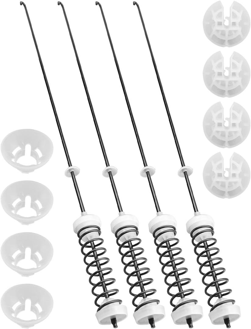 4 PCS 25.5 Inch Washer Suspension Rod Kit Fit for Whirlpool Roper Amana Maytag Kenmore 11020102310 11020112310 11020232710 11020232711 11022102311 11022532510 11023102310 Washing Machine