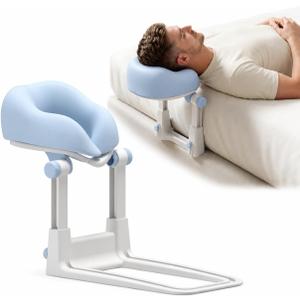 Massage Headrest for Bed, 130° Adjustable Face Down Pillow for Sleeping & Mattress Attachment, Ergonomic Prone Position Cushion for Home SPA Relaxation, Supports up to 220 lbs