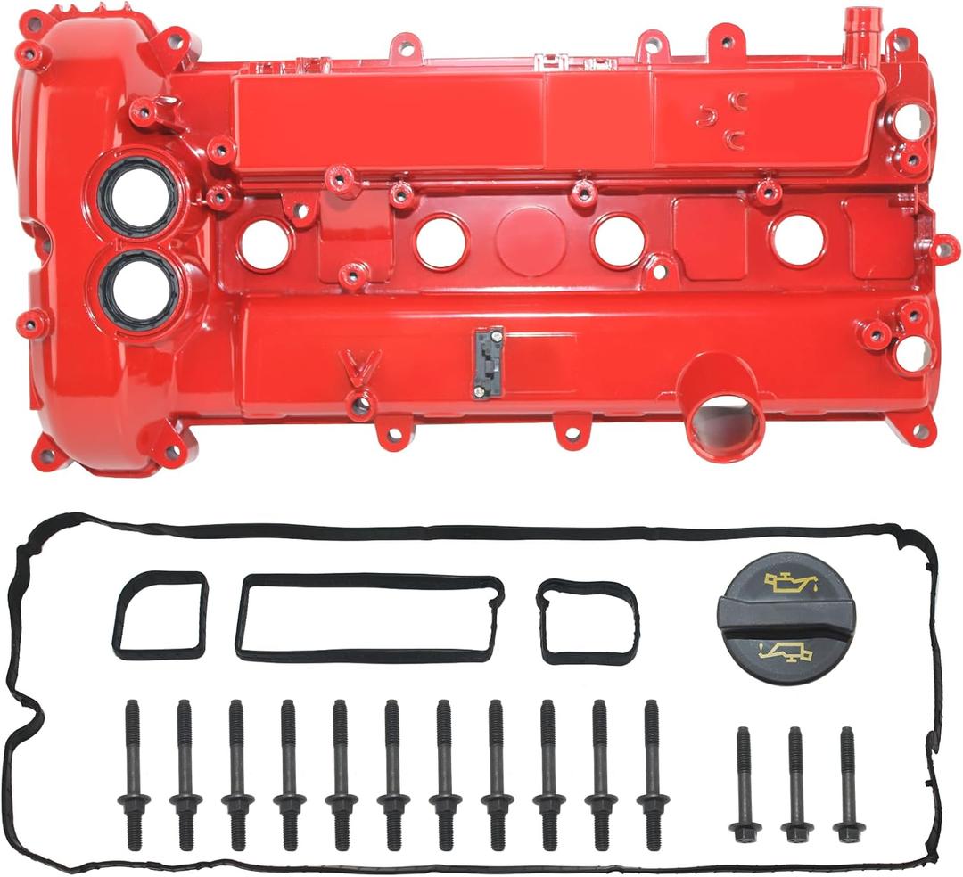 Aluminum Valve Cover Compatible with 2012-2014 Ford Edge 2013-2018 Ford Focus Replace# CJ5Z-6582-A CJ5Z6582A