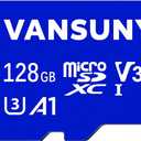 Vansuny Micro SD Card 128GB microSDXC Memory Card with SD Adapter A1 App Performance V30 4K Video Recording C10 U3 Micro SD for Phone, Security Camera, Dash Cam, Action Camera