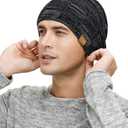 Vgogfly Slouchy Beanie for Men Winter Hats for Guys Cool Beanies Mens Lined Knit Warm Thick Skully Stocking Binie Hat (Navy)