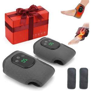 Triple Technology Wireless Heated Foot and Ankle Massager, 3 Speed Settings, 5 Heat Levels, Comfort Wrap for Relaxation (2)