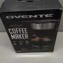 OVENTE 12-Cup Drip Coffee Maker with Borosilicate Glass Carafe, One-Touch Operation Machine, Anti-Drip System, Reusable Filter and Clear View Water Level Gauge, Ideal for Home or Office, Black CM412B