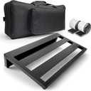 AxcessAbles Guitar Pedal Board 20" x 12" Lightweight 4lb Aluminum Pedalboard with Canvas Carry Bag and Velcro Up to 18 Guitar, Bass Stomp Pedals. Compatible with BOSS, MXR, TC, Digitech