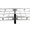 60 x 20 x7 Aluminum Cargo Carrier Hitch Mount | 500lb Heavy Duty Folding Luggage Rack - Powder Coated 2" Angled Shank for Ground Clearance - Rustproof Vehicle Cargo Basket for SUV & Truck Storage