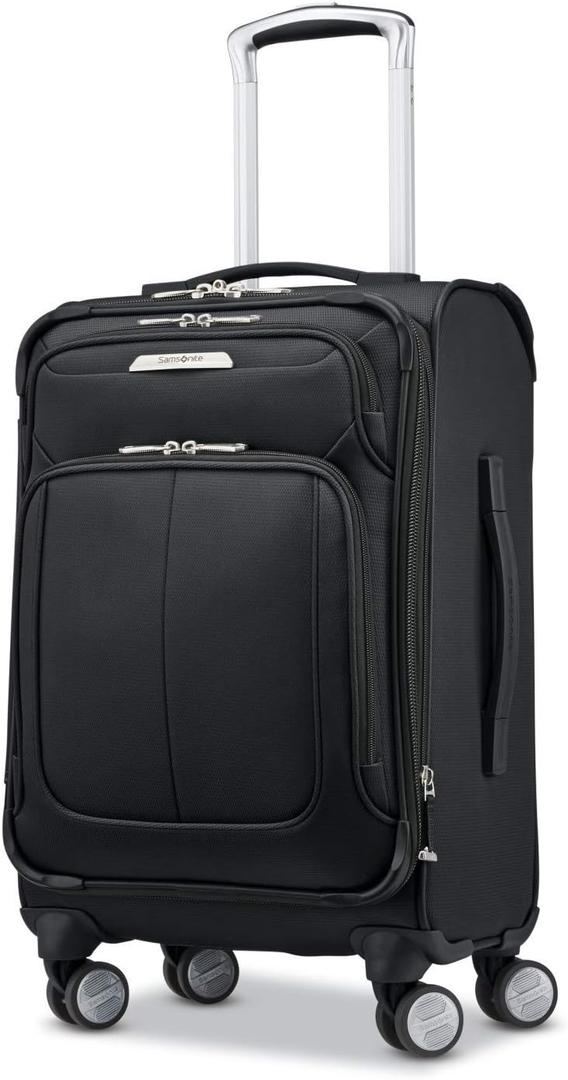 Samsonite Solyte DLX Softside Expandable Luggage with Spinner Wheels, Midnight Black, Carry-On 20-Inch