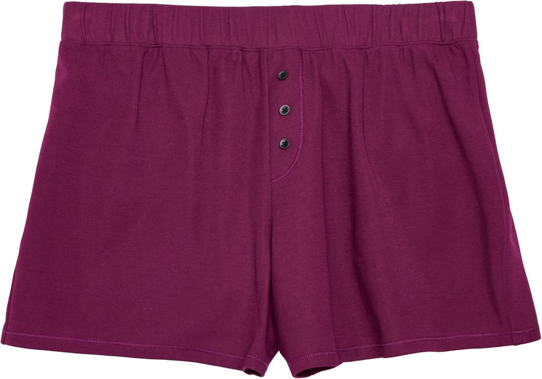 Thinx Ultra-Soft Period Underwear, Overnight Sleep-Shorts Leakproof, Holds Up to 12 Regular Tampons*, FSA HSA Approved Period Underwear for Women, Reusable & Controls Odor, Plum, L