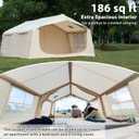 8-12 Person Inflatable Camping Tent with Rainfly, Hand Pump & Stove Jack
Spacious for up to 12 people, 2 rooms for privacy, rainfly included, stove jack, inflates in 5 minutes with pump