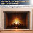 Fireplace Screen Mesh Curtain,Fireplace Curtain Mesh Screen 20”Hx24”W,2PCS