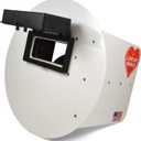 Wendy's Pancake Welding Hood Helmet w/Strap - Right Handed - White FLIP UP Lens