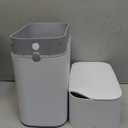 MOPUP Bathroom Trash Can, Automatic Bagging Garbage Can, 3.5 Gallon Slim Smart Small Plastic Trash Bin, Narrow Motion Sensor Trash Can for Bedroom, Office White