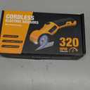 Cordless Electric Scissors: 4V Rechargeable Cardboard Cutter, 3 Blades, Safety Lock & LED Light, Box Cutter for Carton Carpet Plastic Fabric Leather(Yellow