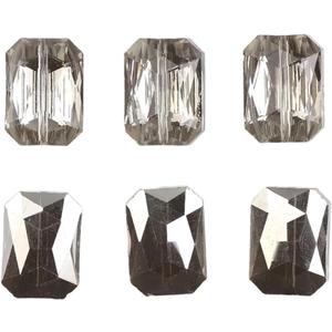 WILLWA 10Pcs/Lot Crystal Rectangular Pendant Purple 13x18MM Square Faceted Glass Flat Beads for DIY Making Necklace Needlework (Color : 2)