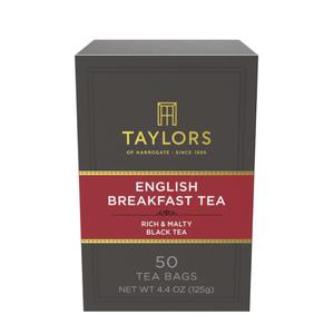 3 x Taylors of Harrogate English Breakfast, Black Tea, Pillow Tea Bags, 50 Count (Pack of 1), Rich, Bright & Malty, Caffeinated, Enjoy Hot or Iced, 50 Teabags (EXP 09/22/28)